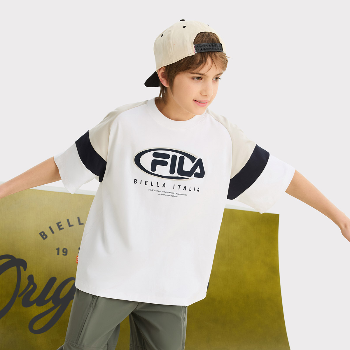 FILA KIDS Футболка cloud white для подростков — фото 4