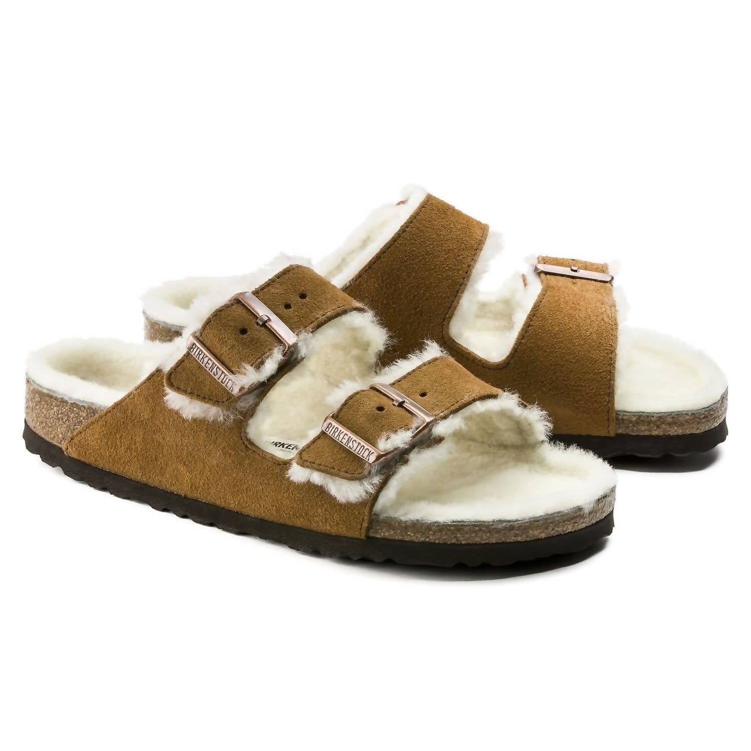 Unisex Arizona Fur Shearling Sandal In Mink Birkenstock, Mink — фото 4