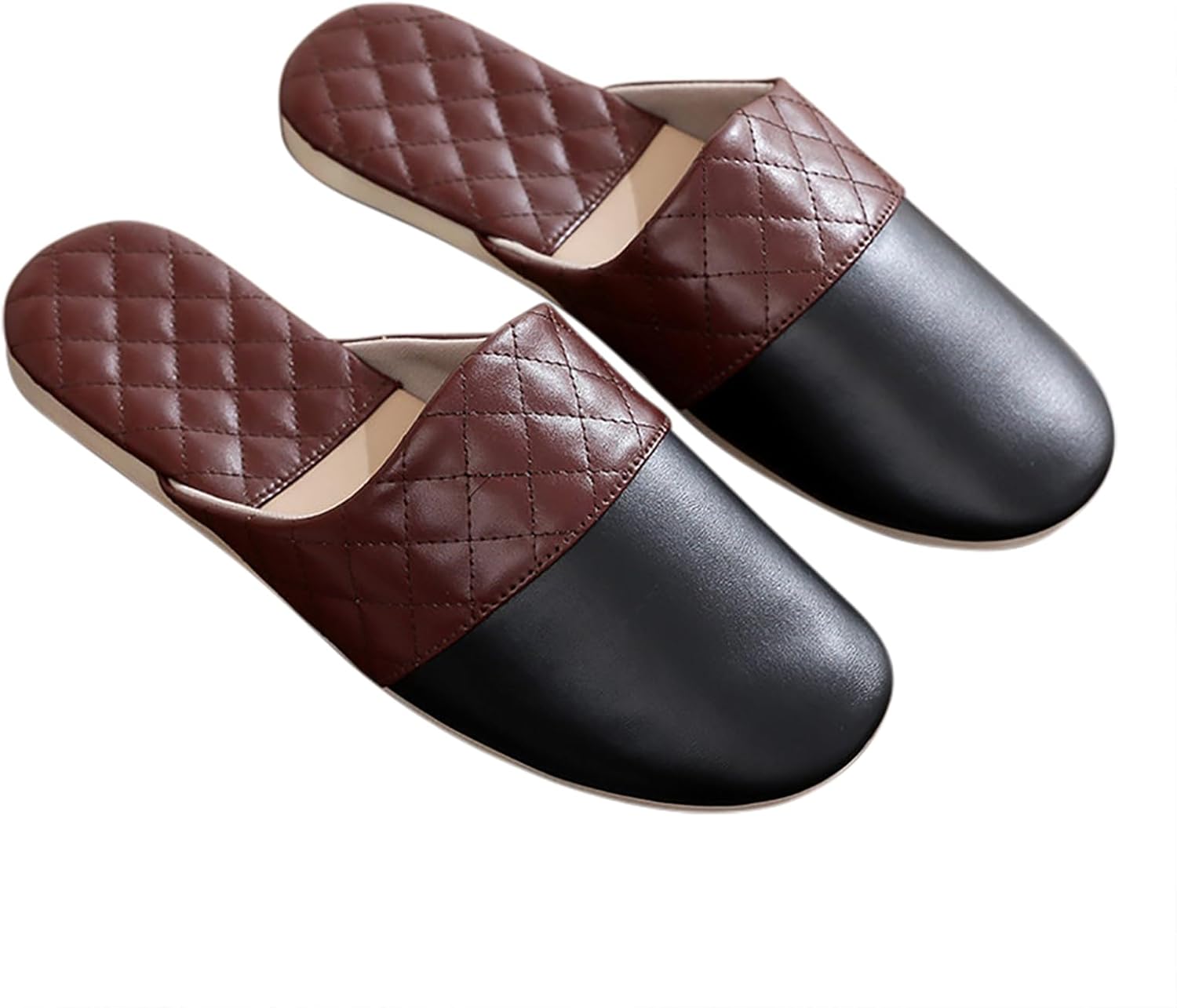 

Мужские кожаные тапочки Abborora из натуральной кожи с эффектом памяти, черный