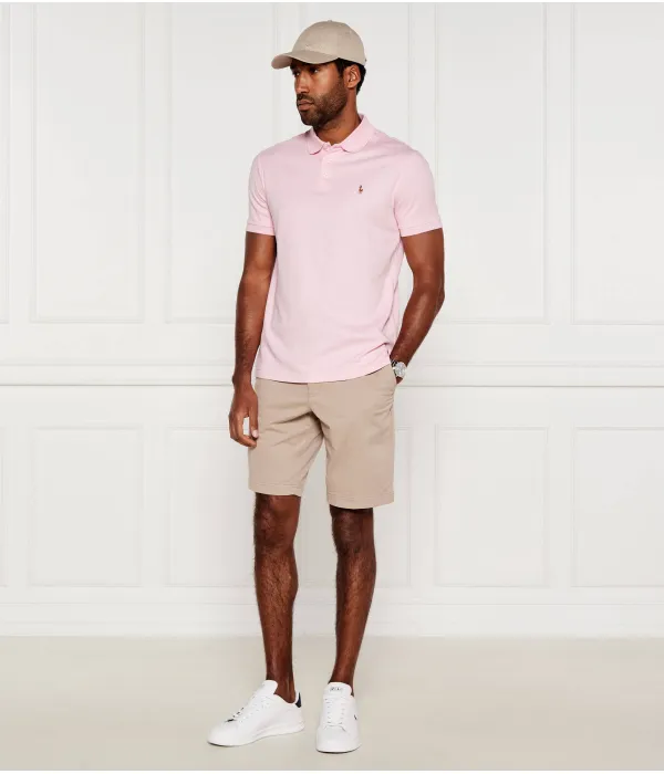 Футболка поло Slim fit Polo Ralph Lauren, розовый — фото 2