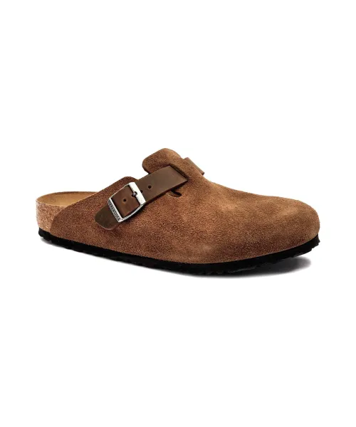 

Кожаные босоножки-мюли Boston Regular fit Birkenstock, коричневый
