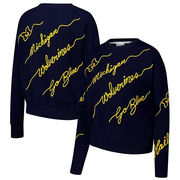 

Женский свитер navy michigan wolverines love note с вышивкой Kadyluxe
