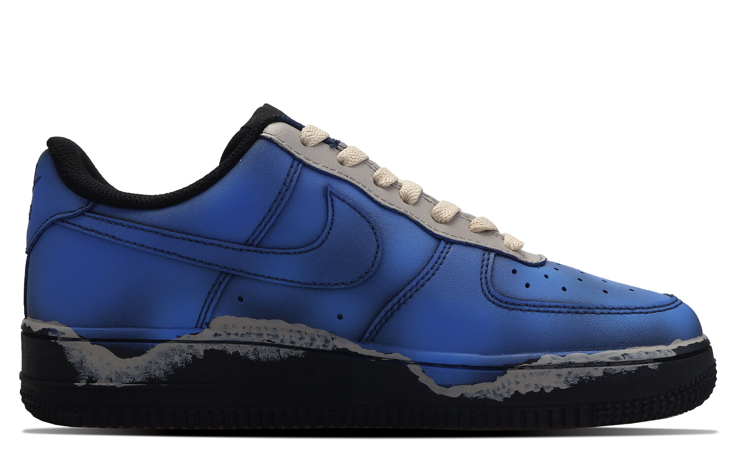 

Кроссовки Nike Air Force 1 Skateboarding Shoes Women's Low-top Black, синий