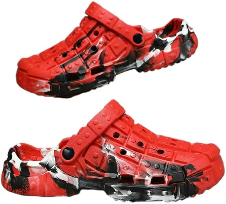 

Мужские летние тапочки EVA с отверстиями для стока воздуха, повседневные сандалии Dmmwcx, красный