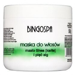 

Маска для волос - Масло Ши (карите) и пять водорослей 500г BINGOSPA