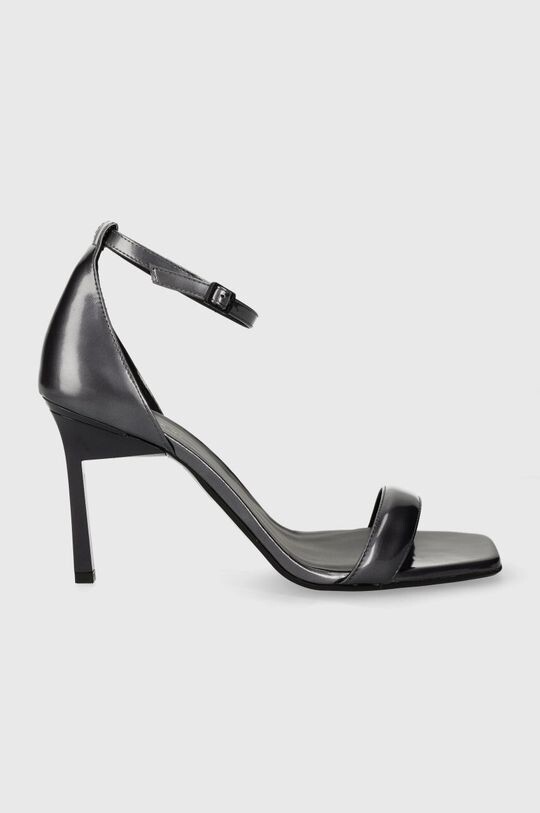 

Кожаные сандалии GEO STIL SQUARE SANDAL 90-PEARL Calvin Klein, серый