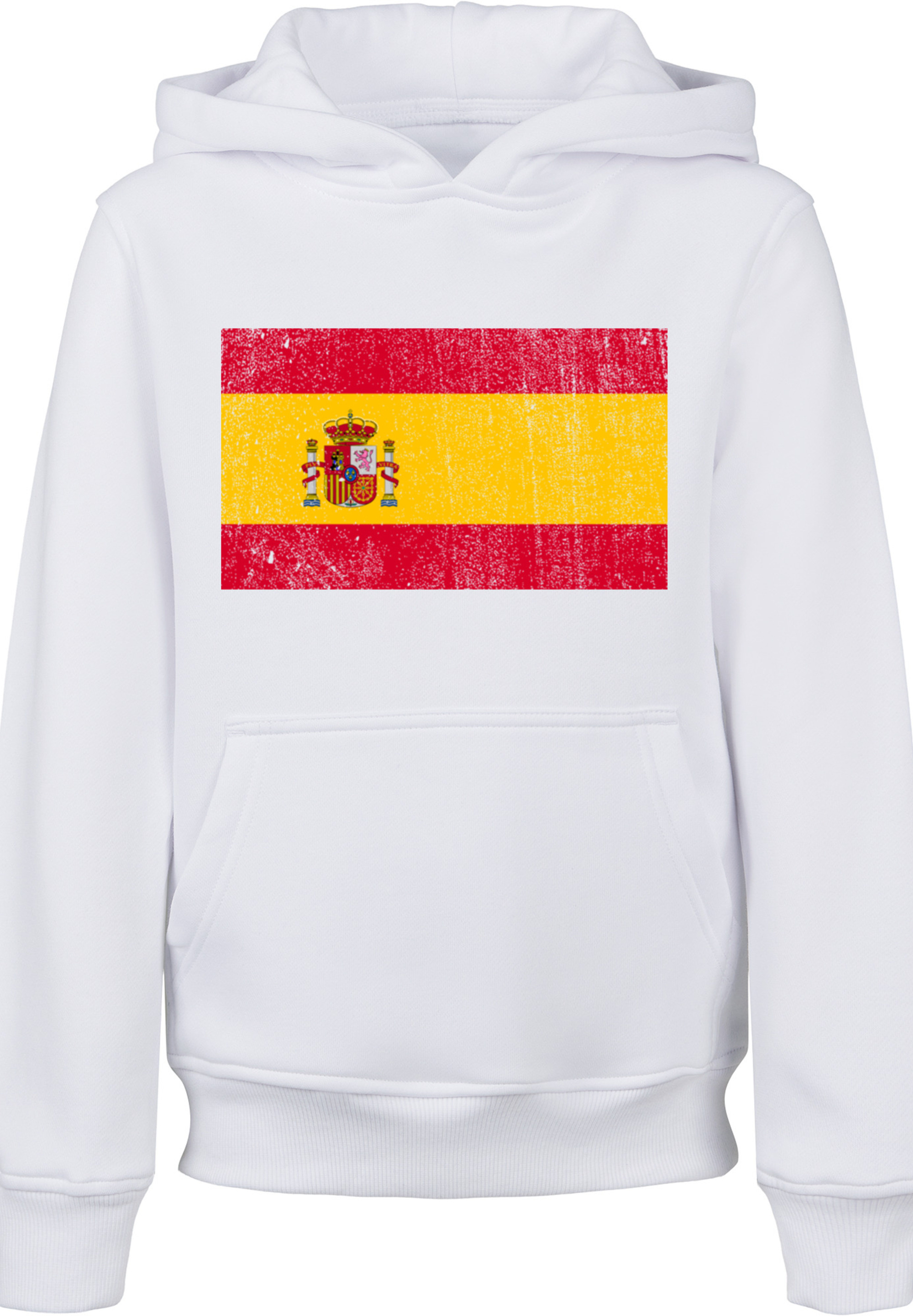 

Пуловер F4NT4STIC Hoodie Spain Spanien Flagge distressed, белый