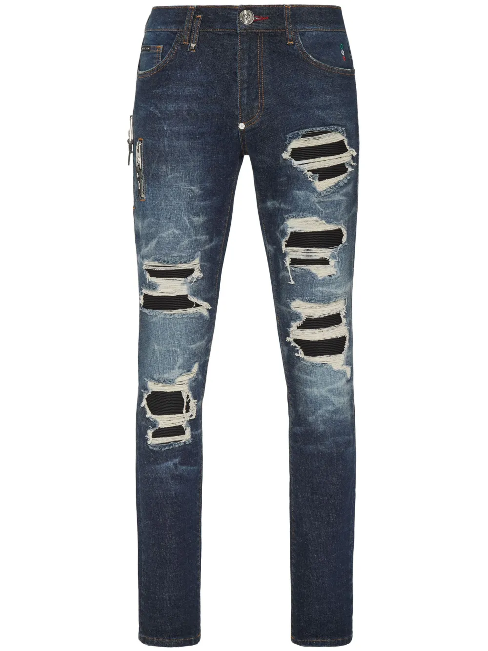

Джинсы скинни Rock Star Philipp Plein, синий
