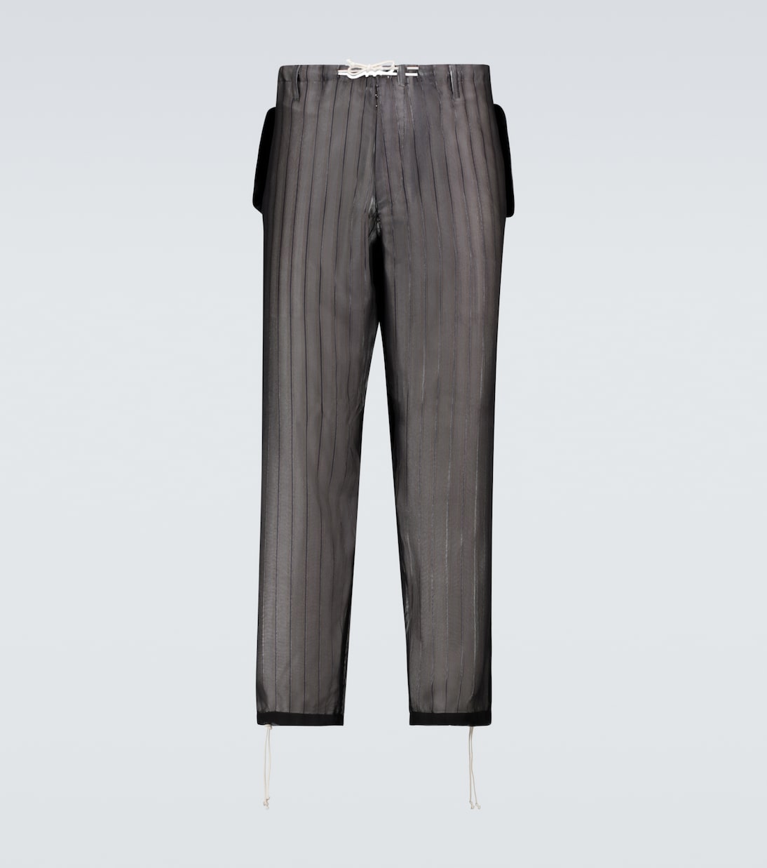 

Полосатые брюки на завязках Maison Margiela, черный