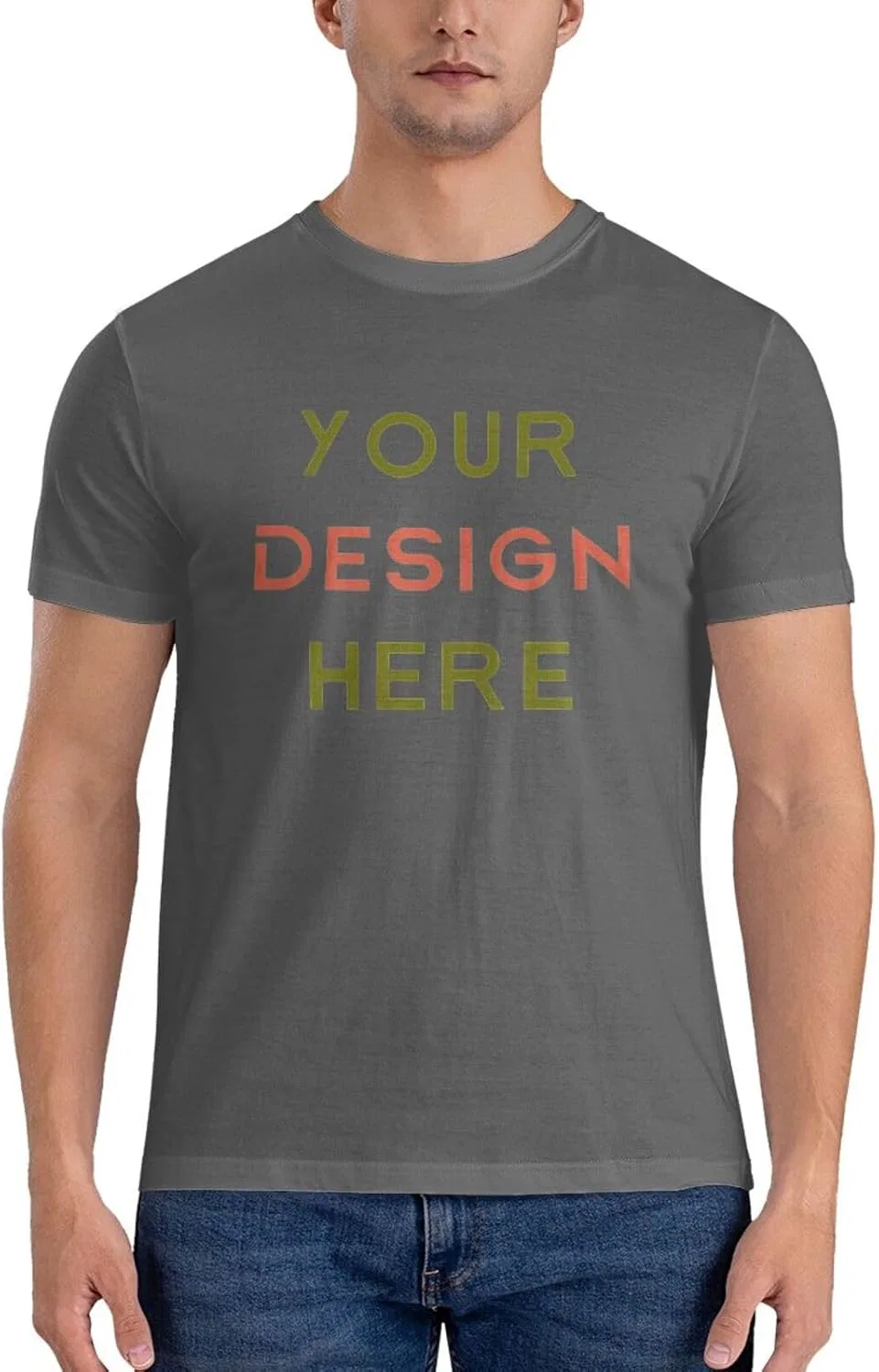 Футболка с принтом, Generic, Deep Heather