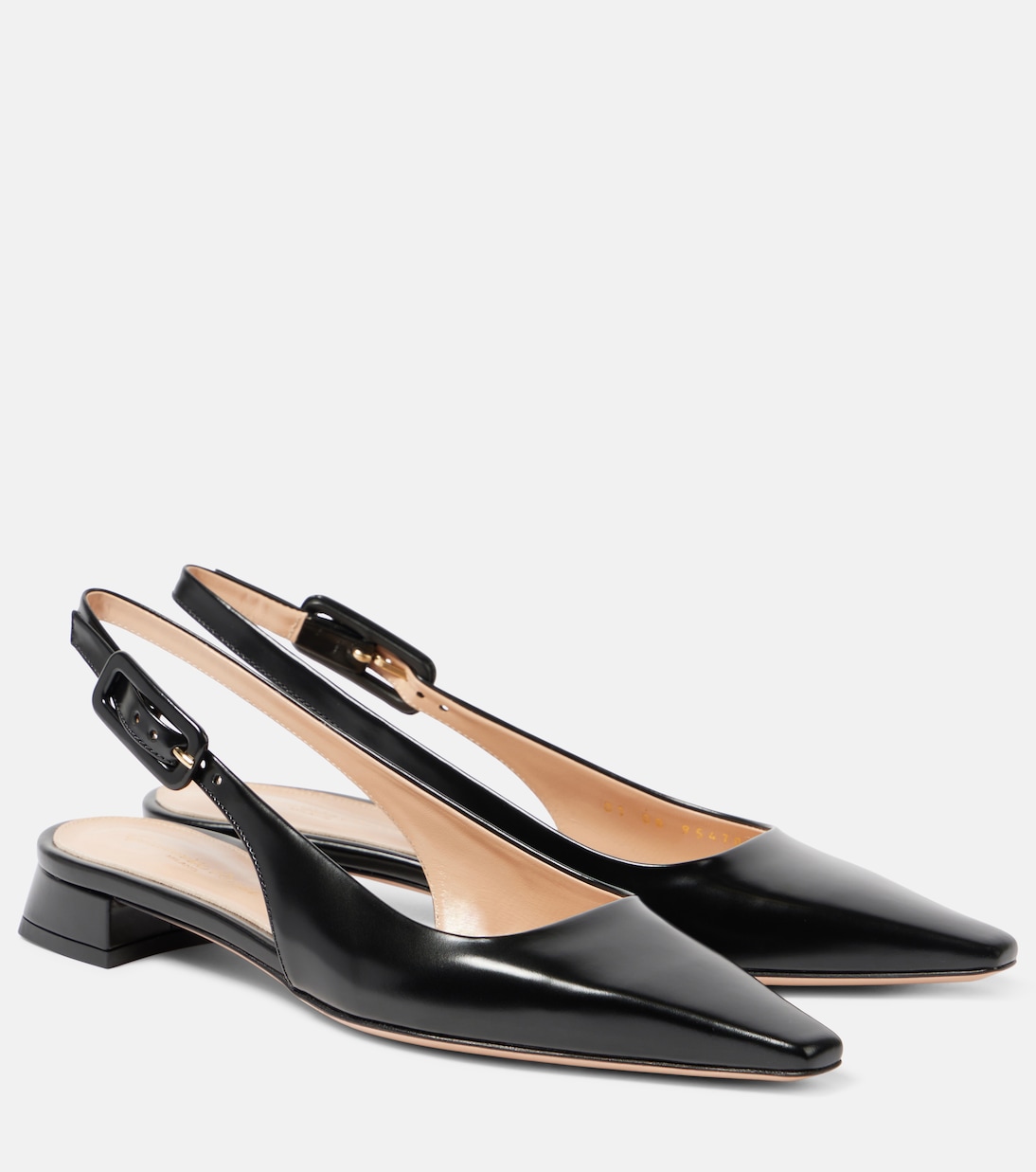 Туфли Lindsay из лакированной кожи с открытой пяткой Gianvito Rossi, черный