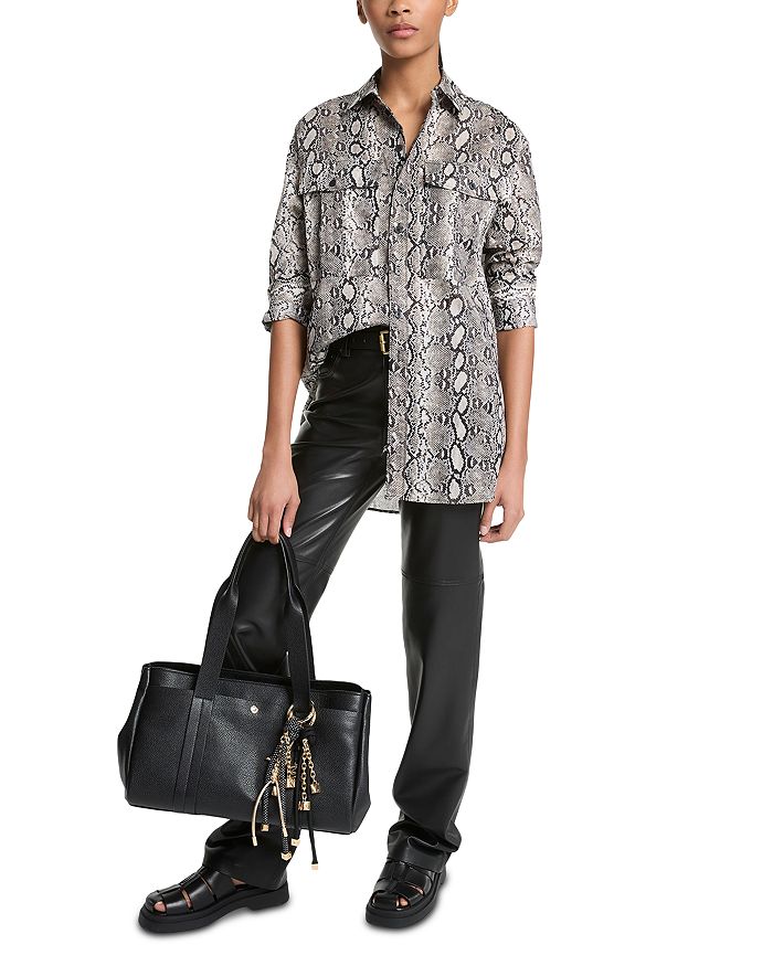 

Оверсайз рубашка с принтом змеи Michael Kors, белый