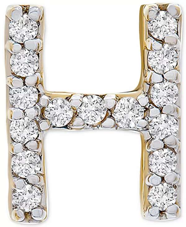 

Серьга-Гвоздик с бриллиантом (1/20 карата) из 14-каратного золота, созданная для Macy's Wrapped, h