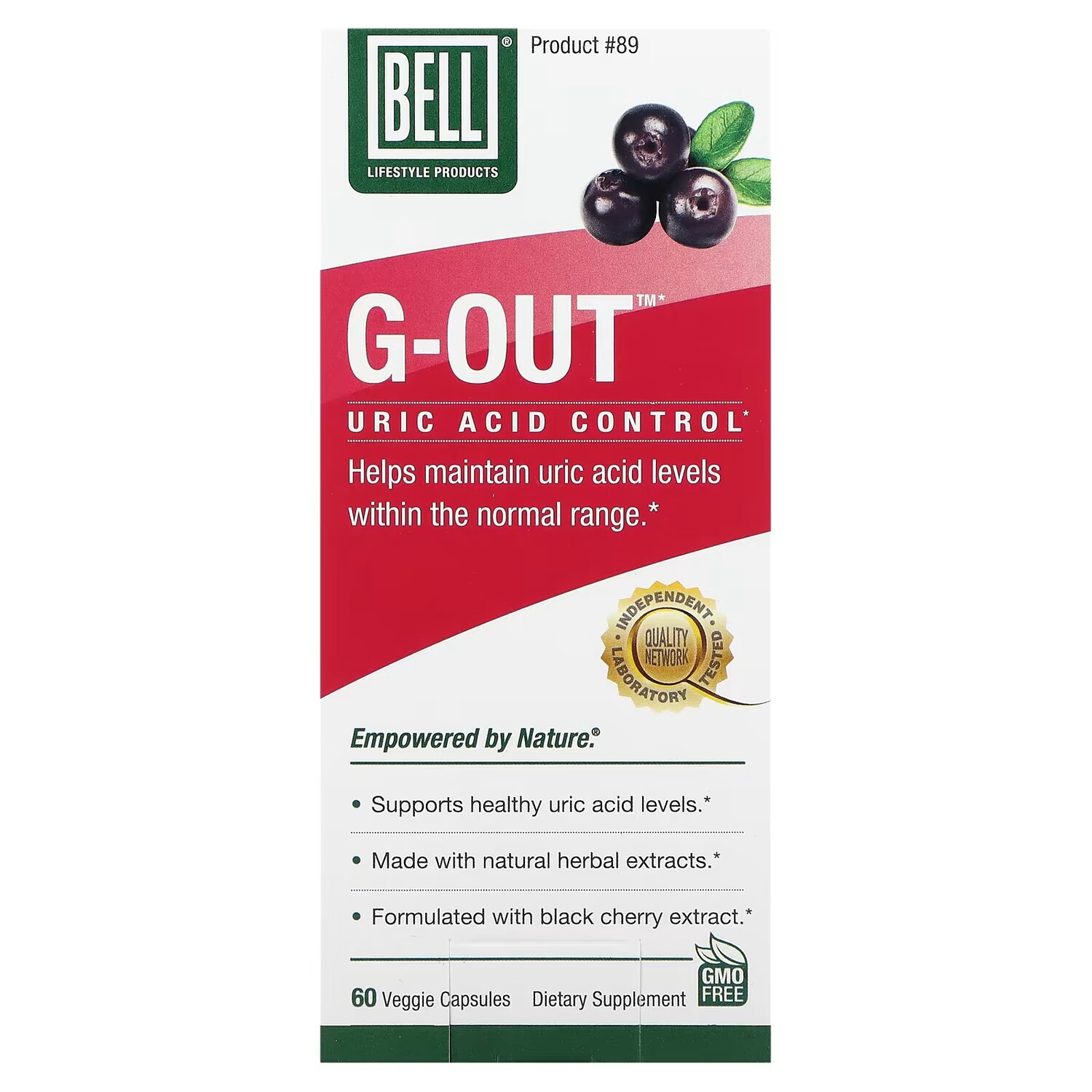 

Добавка Bell Lifestyle G-Out Uric Acid Control, 60 капсул