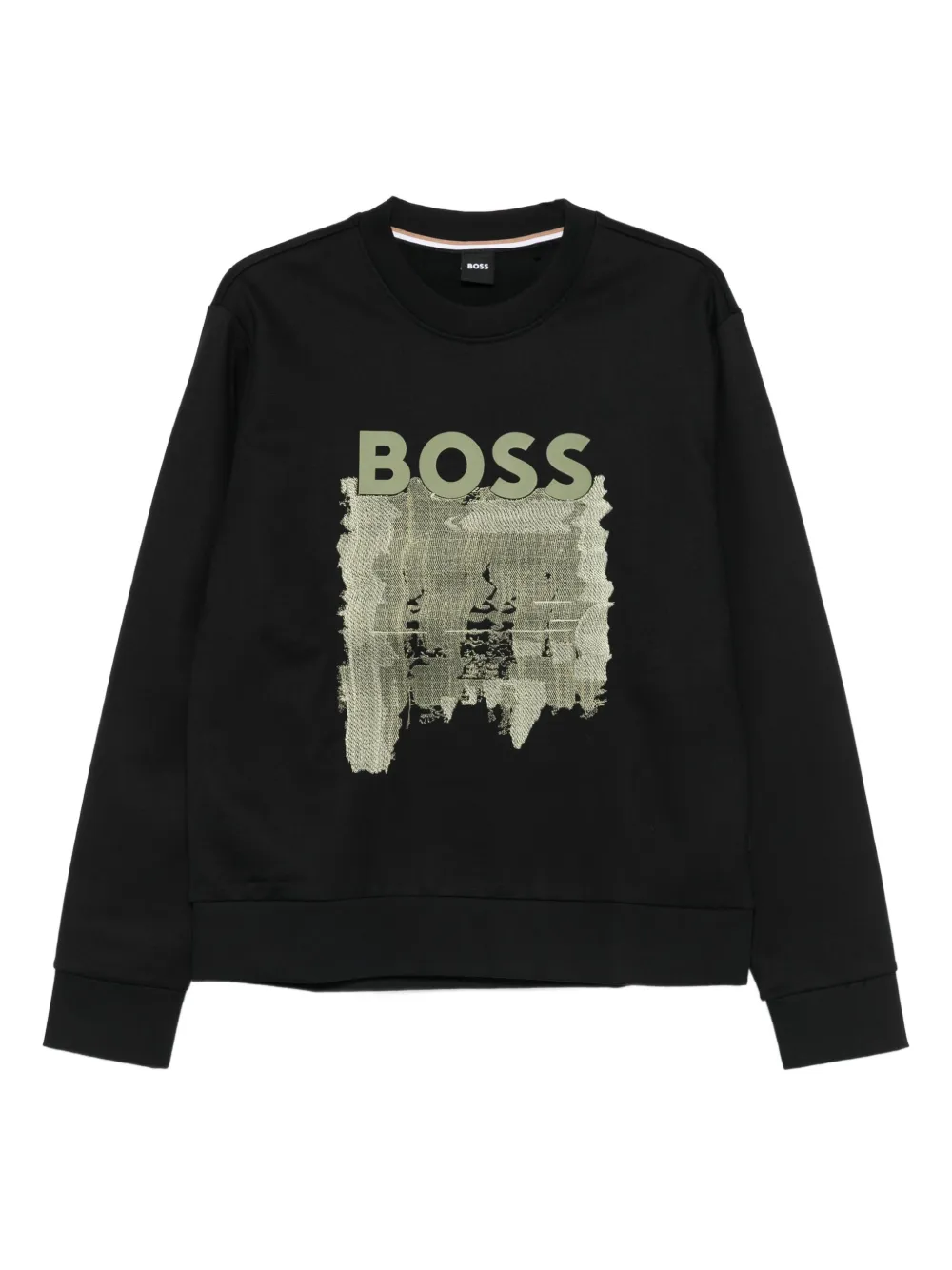 

Хлопковая толстовка с логотипом BOSS, черный