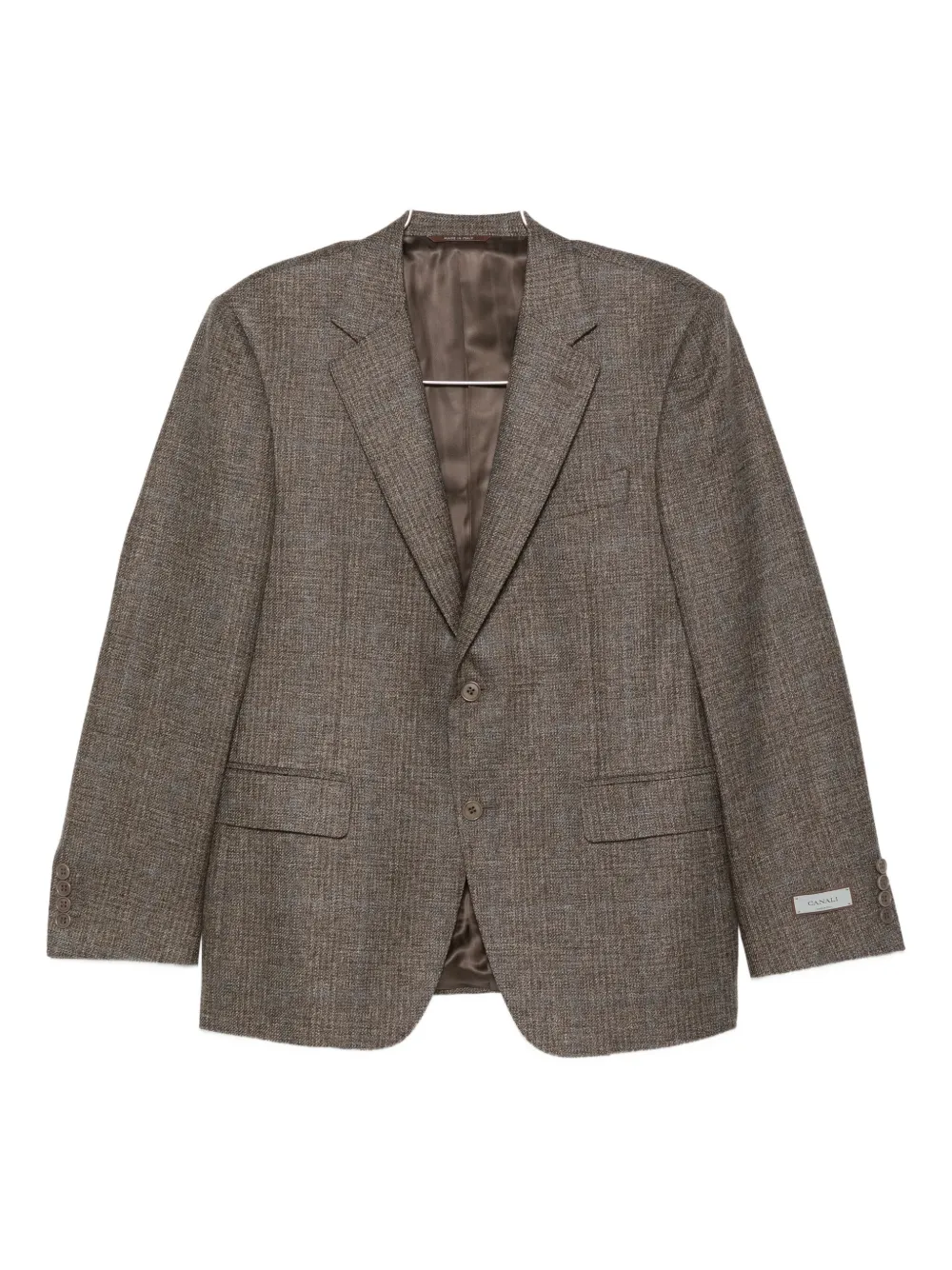 

Текстурированный пиджак с двумя пуговицами Canali, коричневый