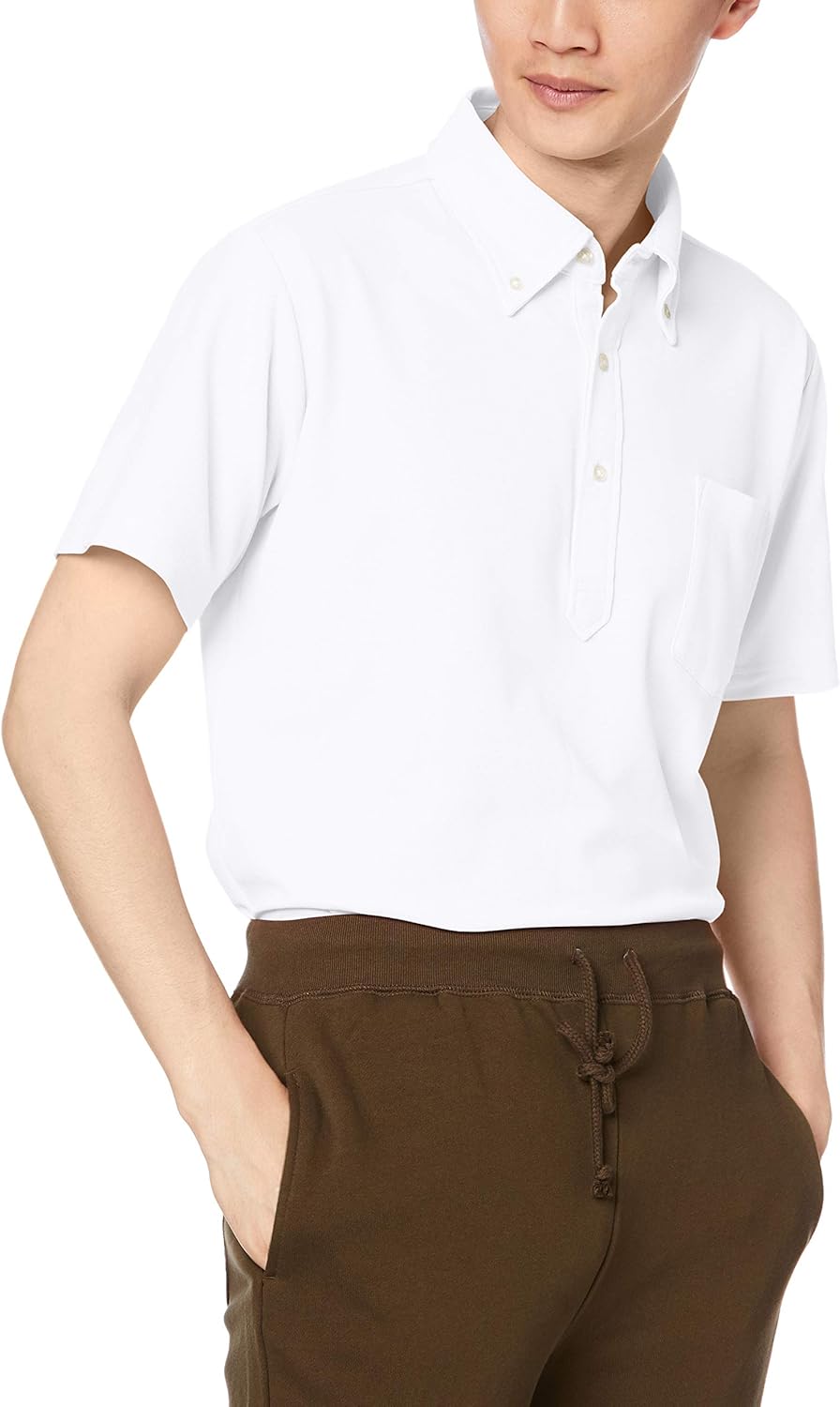 

Мужская поло-рубашка United Athle 505101 Dry Kanoko Utility, 5,3 унции, на пуговицах, с карманами, белый