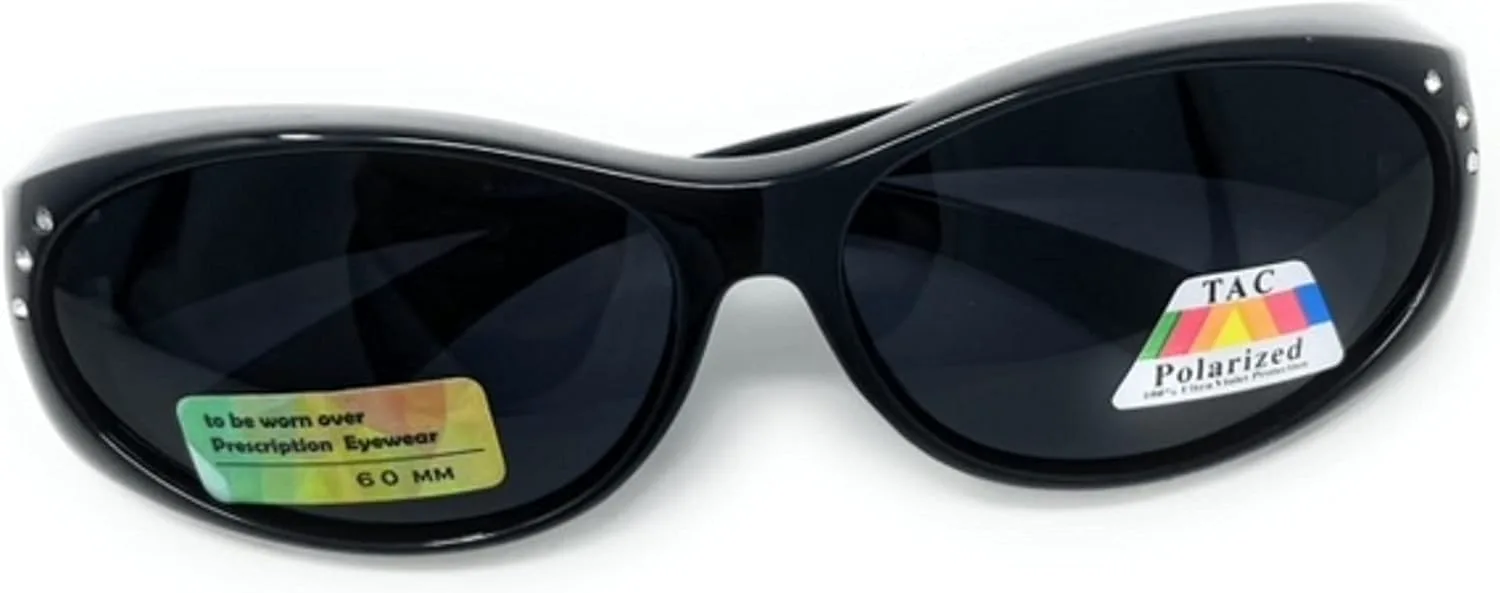 

2 пары женских поляризованных солнцезащитных очков с прямоугольной оправой и заушниками в форме сердца, украшенных стразами, диаметр дужек 60 мм MyUV, Burgundy&brown