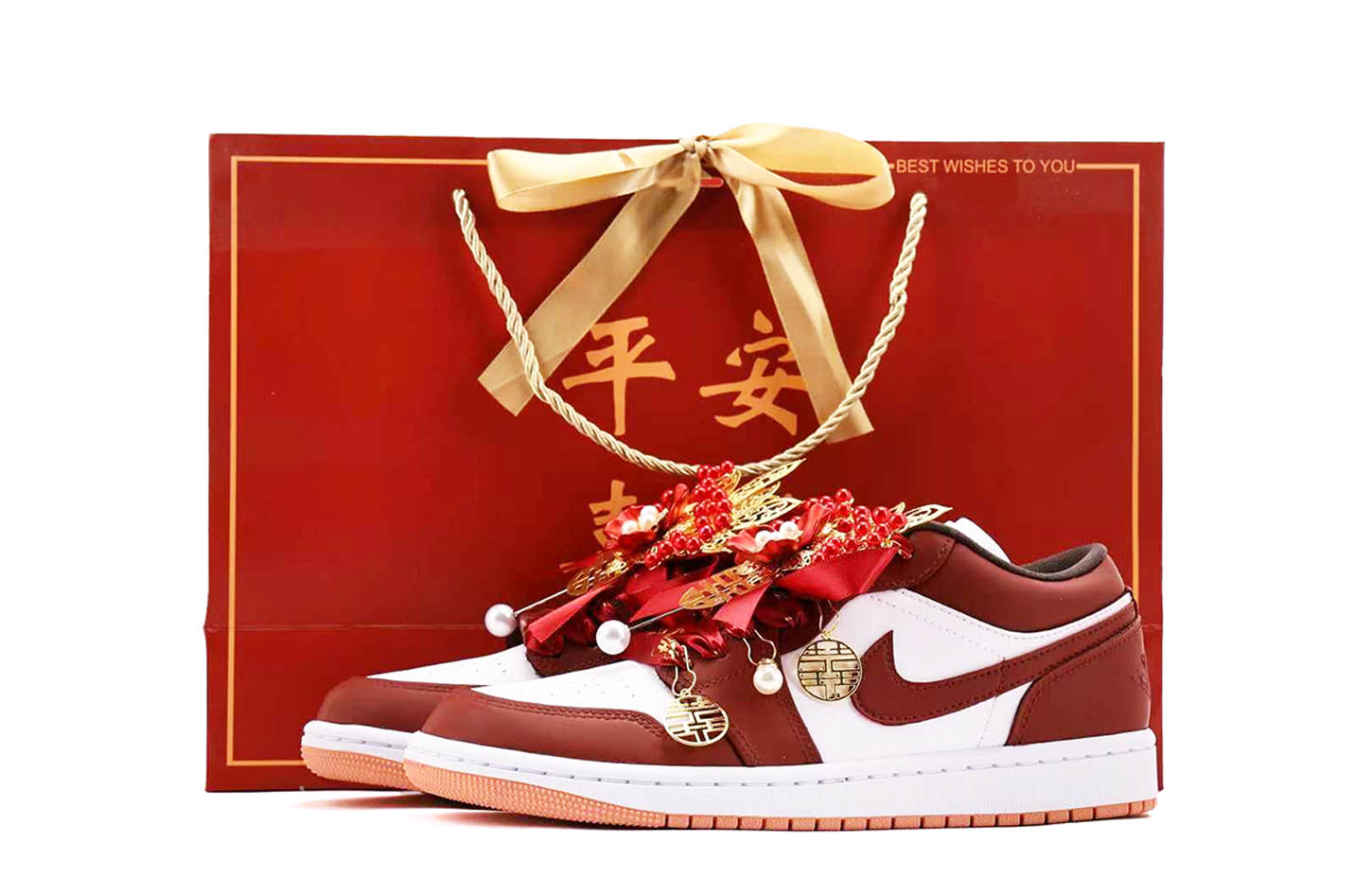 

Jordan Air 1 устойчивые к истиранию поддержка низкие кроссовки Vintage Basketball Shoes Unisex красный белый