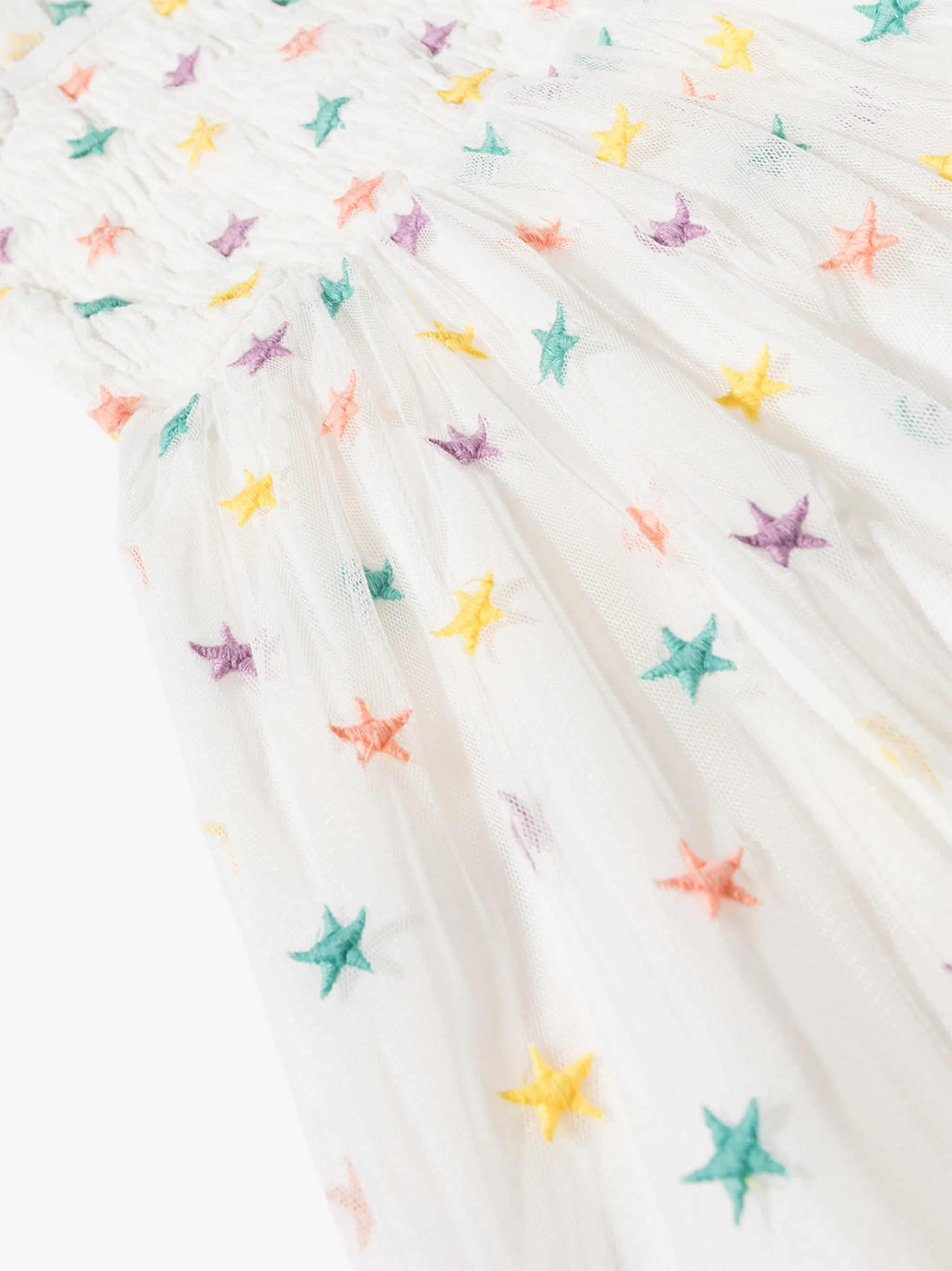 Платье с вышивкой Stella Mccartney Kids, белый — фото 4