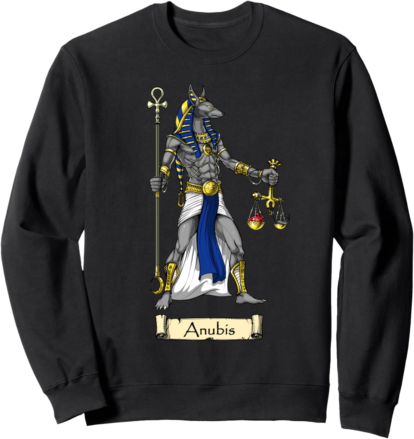 

Анубис, египетский бог мертвых, толстовка с изображением древнеегипетской мифологии Ancient Egyptian Mythology Gods Clothing, черный