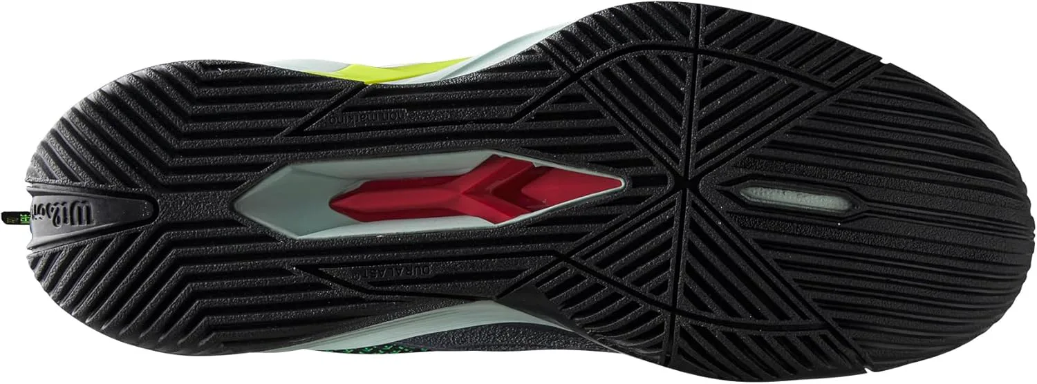 Мужские теннисные кроссовки Wilson Mens Rush Pro Extra Duty, черный/желтый/зеленый — фото 3
