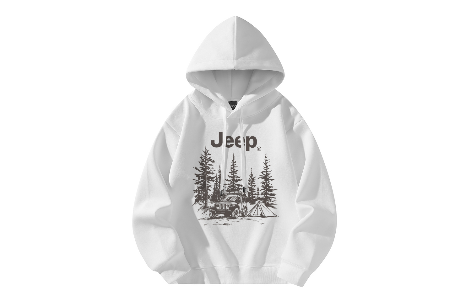 

Толстовка Unisex Hooded Moderate Heavyweight Jeep, белый