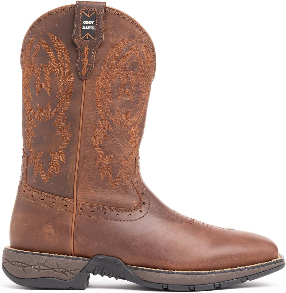 Мужские рыболовные ботинки Brothers and Sons Lite Western Performance с широким квадратным носком - Bcjsp20p105 Cody James, Honey — фото 2