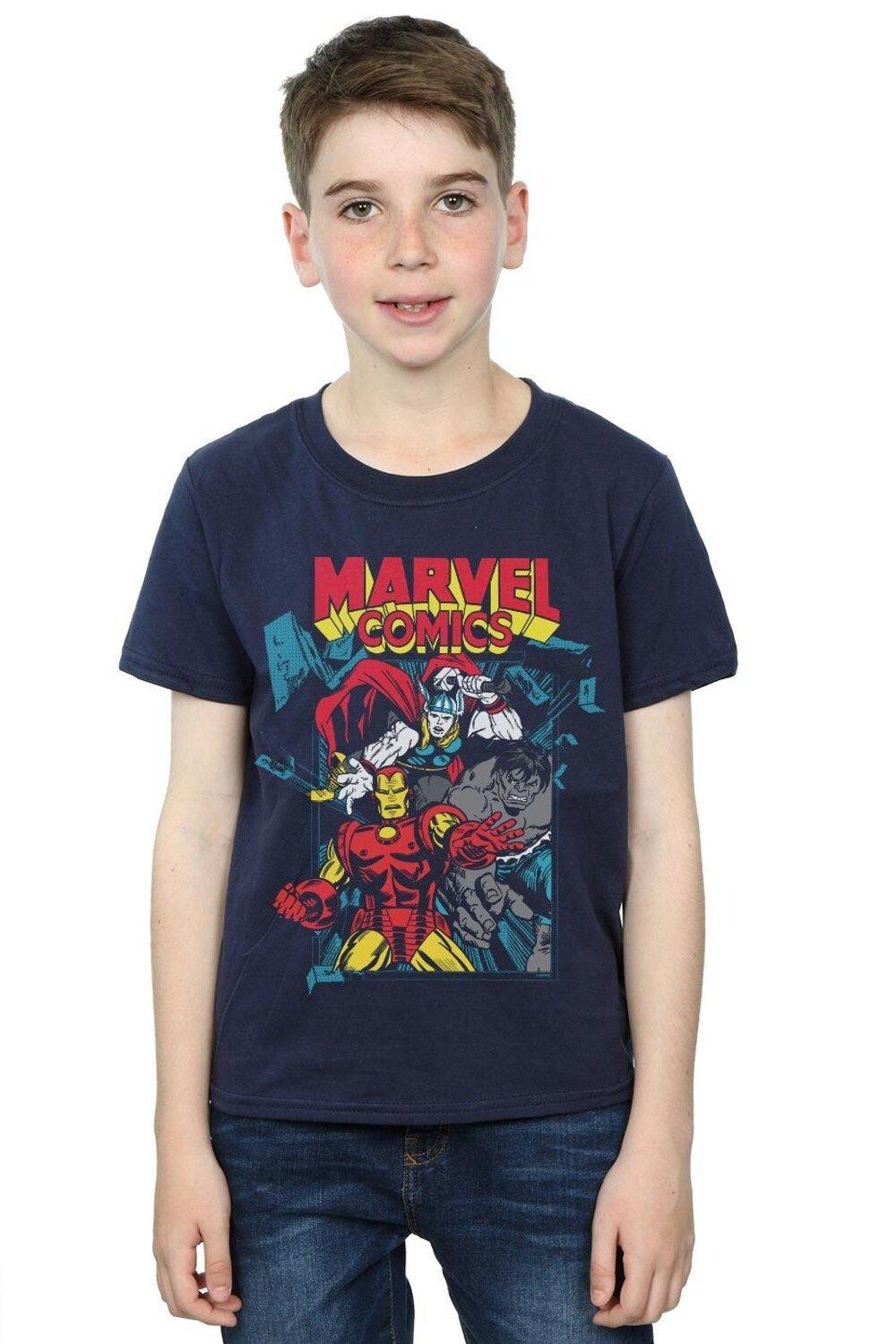 

Футболка «Трио Поза» Marvel Comics, темно-синий