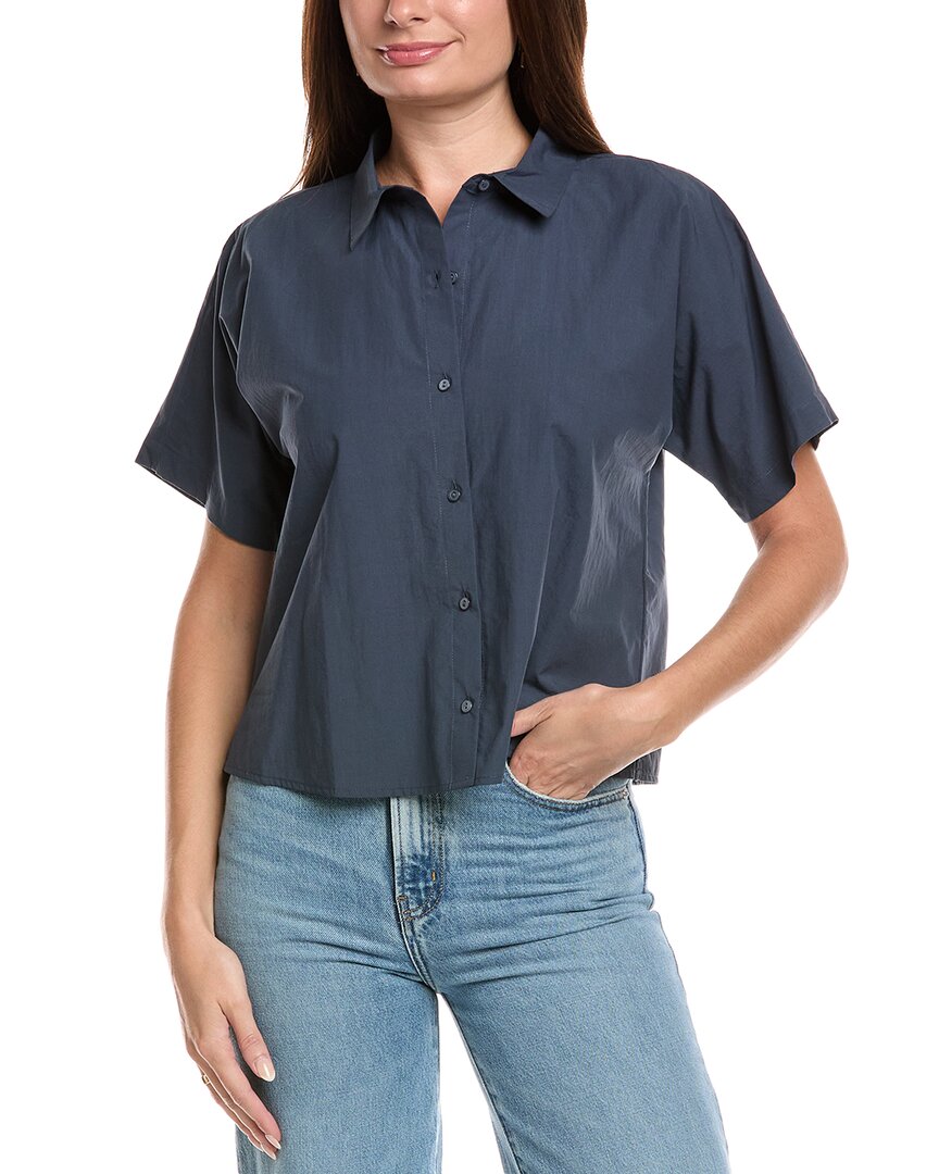 

EILEEN FISHER Классическая рубашка с воротником, синий