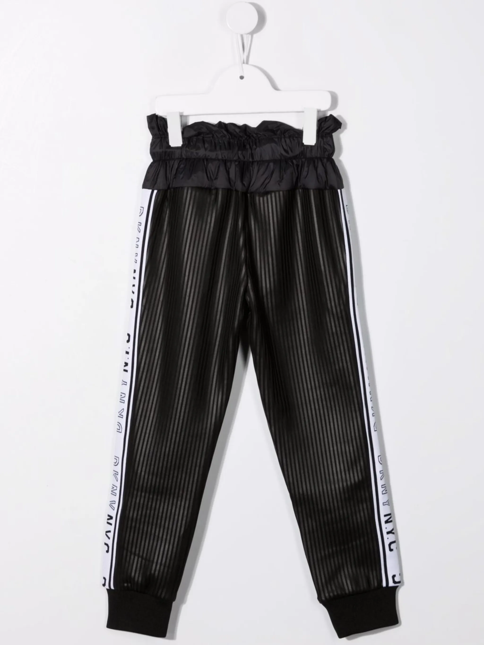 Спортивные брюки с присборенной талией Dkny Kids, черный — фото 2