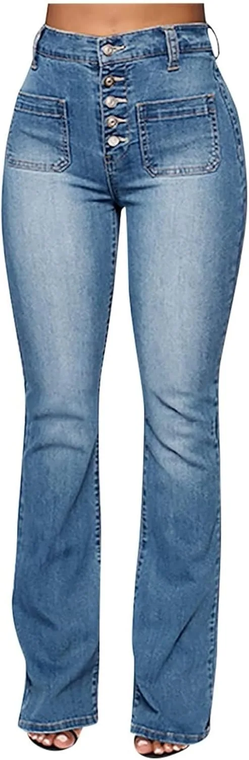 

Джинсы женские Mid Rise Wide Leg Light Wash CASTEMYZID