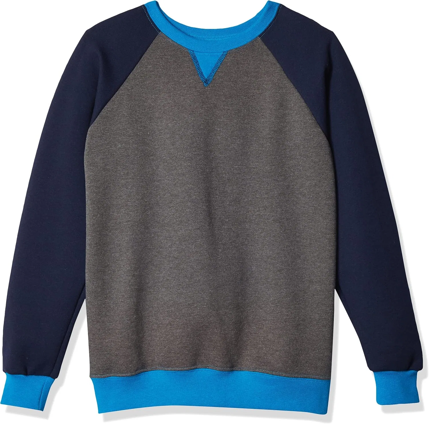 Толстовка Fruit of the Loom для мальчиков, Charcoal Heather/Navy