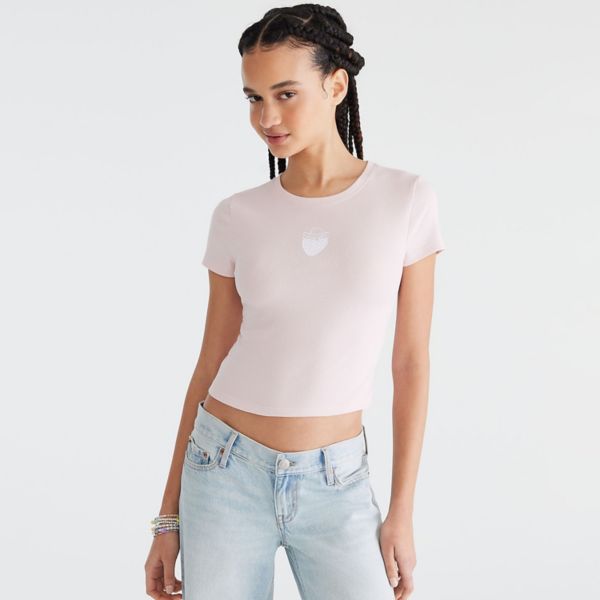 

Короткий топ для подростков Aeropostale, цвет chalk pink