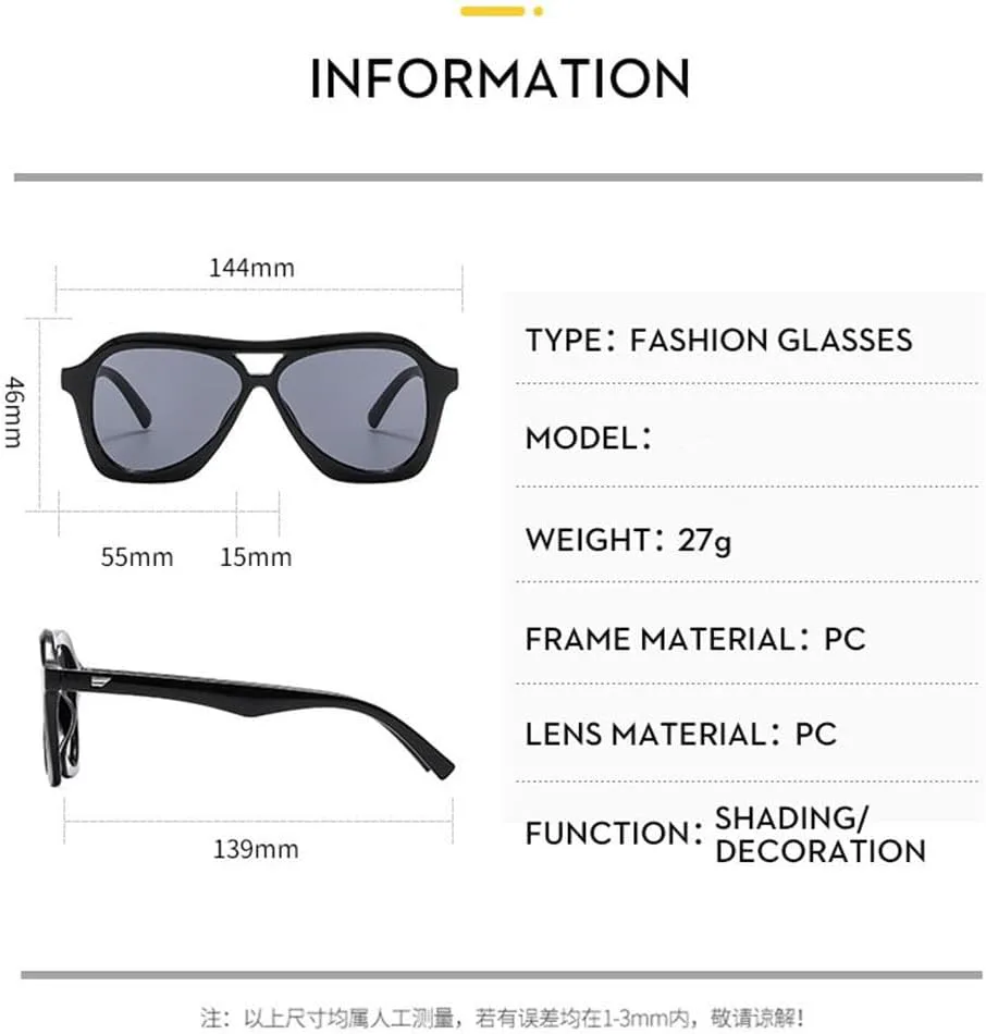 

Женские овальные солнцезащитные очки в стиле ретро с двойным дужком, усовершенствованные и универсальные, модные мужские солнцезащитные очки UV400 TYUVIVO, Black