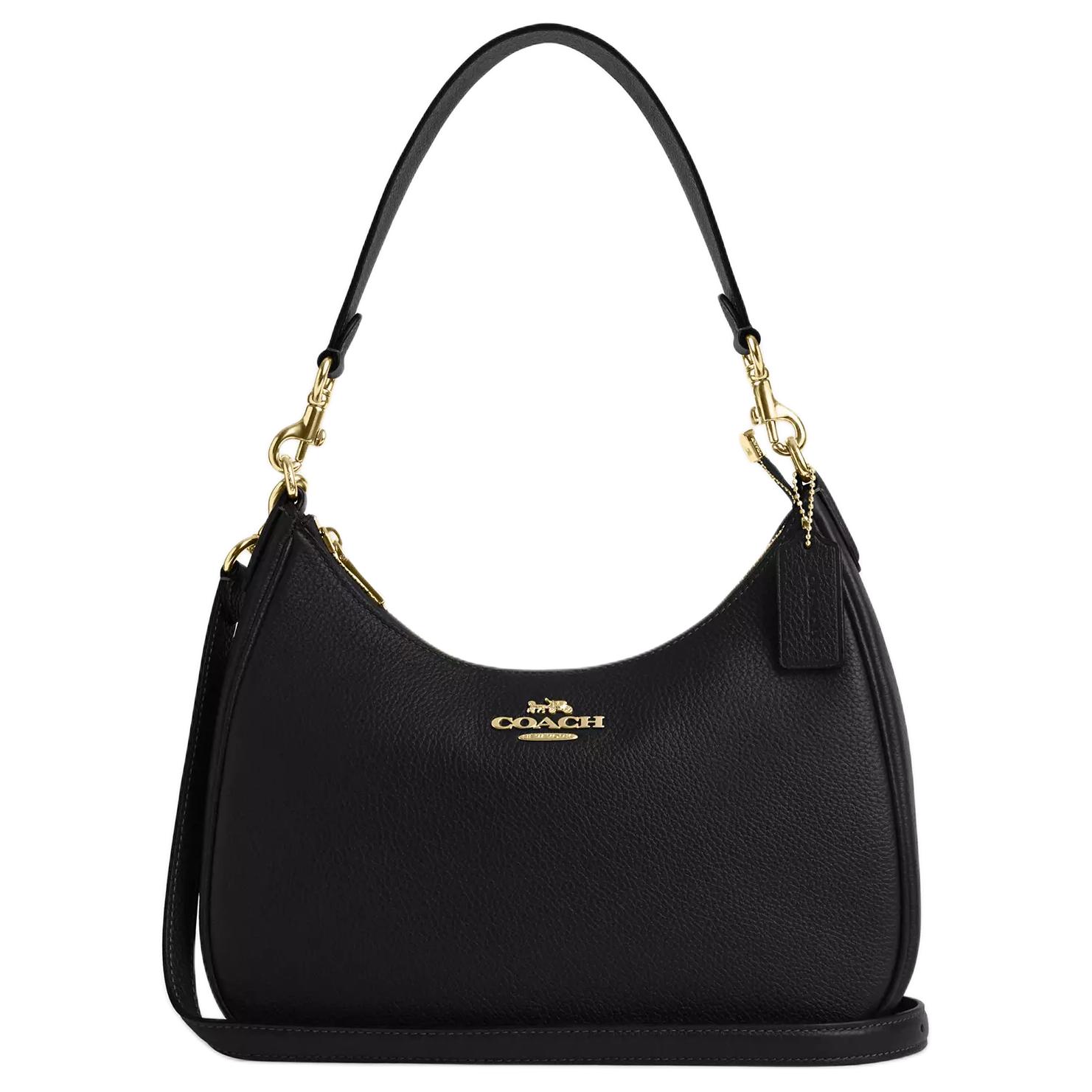 

COACH Сумка через плечо teri litchi grain leather, большая женская сумка black