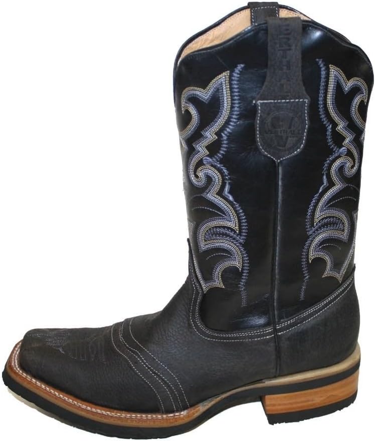 

Мужские сапоги с квадратным носком из натуральной кожи с животным принтом Dona Michi, черный