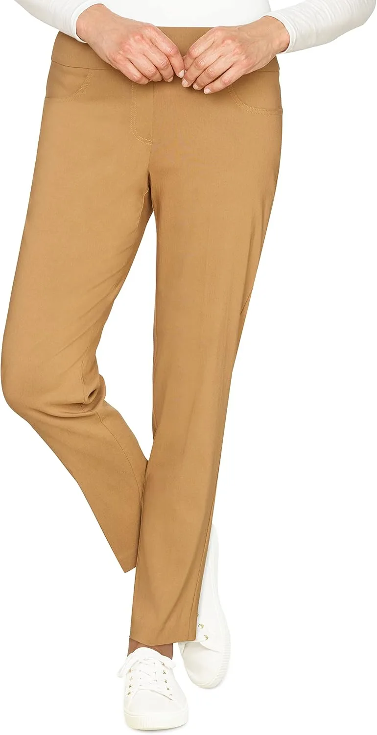 

Женские брюки прямого кроя Ruby Rd Plus-Size Mid-Rise Pull-on Solar Millenium Tech Ruby Rd.