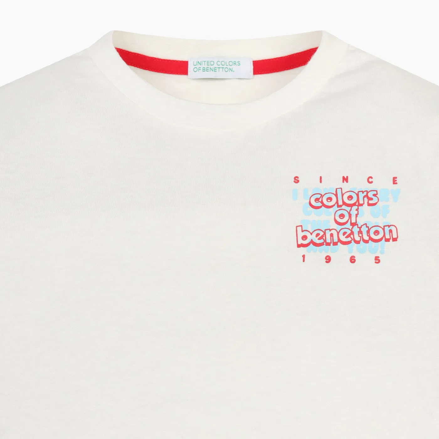 Детская футболка с графическим принтом цвета айвори от Benetton Kids — фото 3