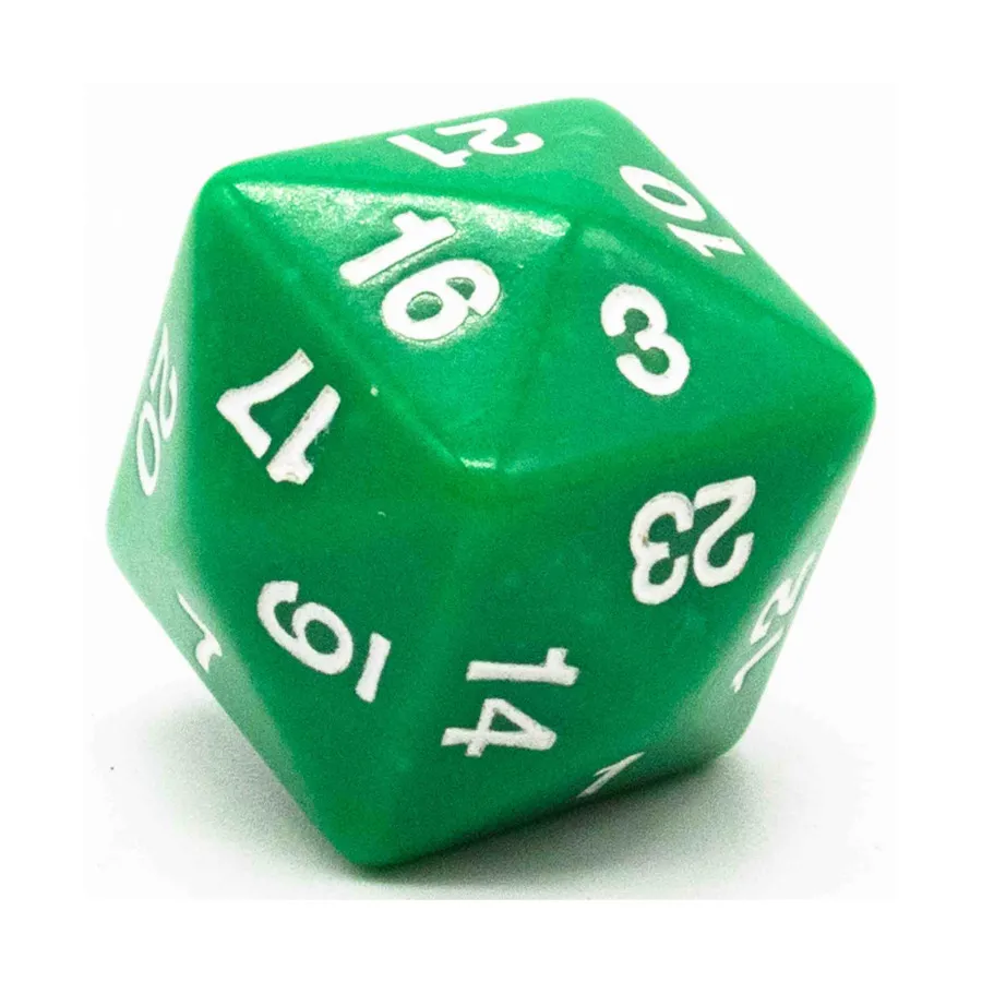 

d24 — Зеленый с белым, Dice - Symbols, Functional & Unique Dice