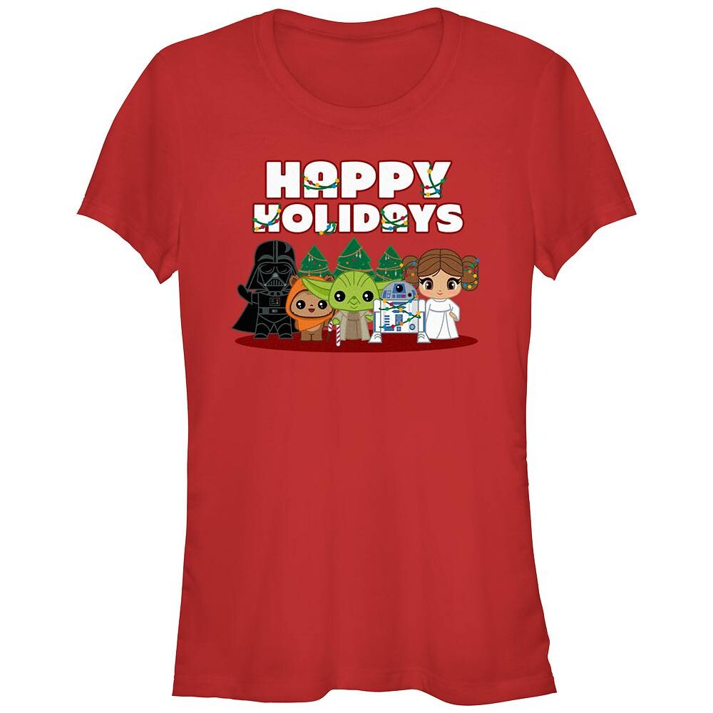 

Детская футболка с рисунком Star Wars Happy Holidays, красный