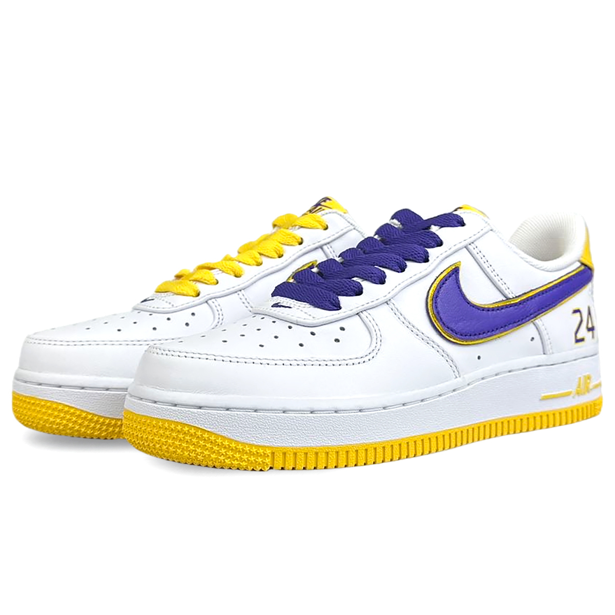 Nike Кроссовки Kobe Bryant x Air Force 1 противоскользящие мужские низкие скейтерские фиолетовые, цвет Purple — фото 3
