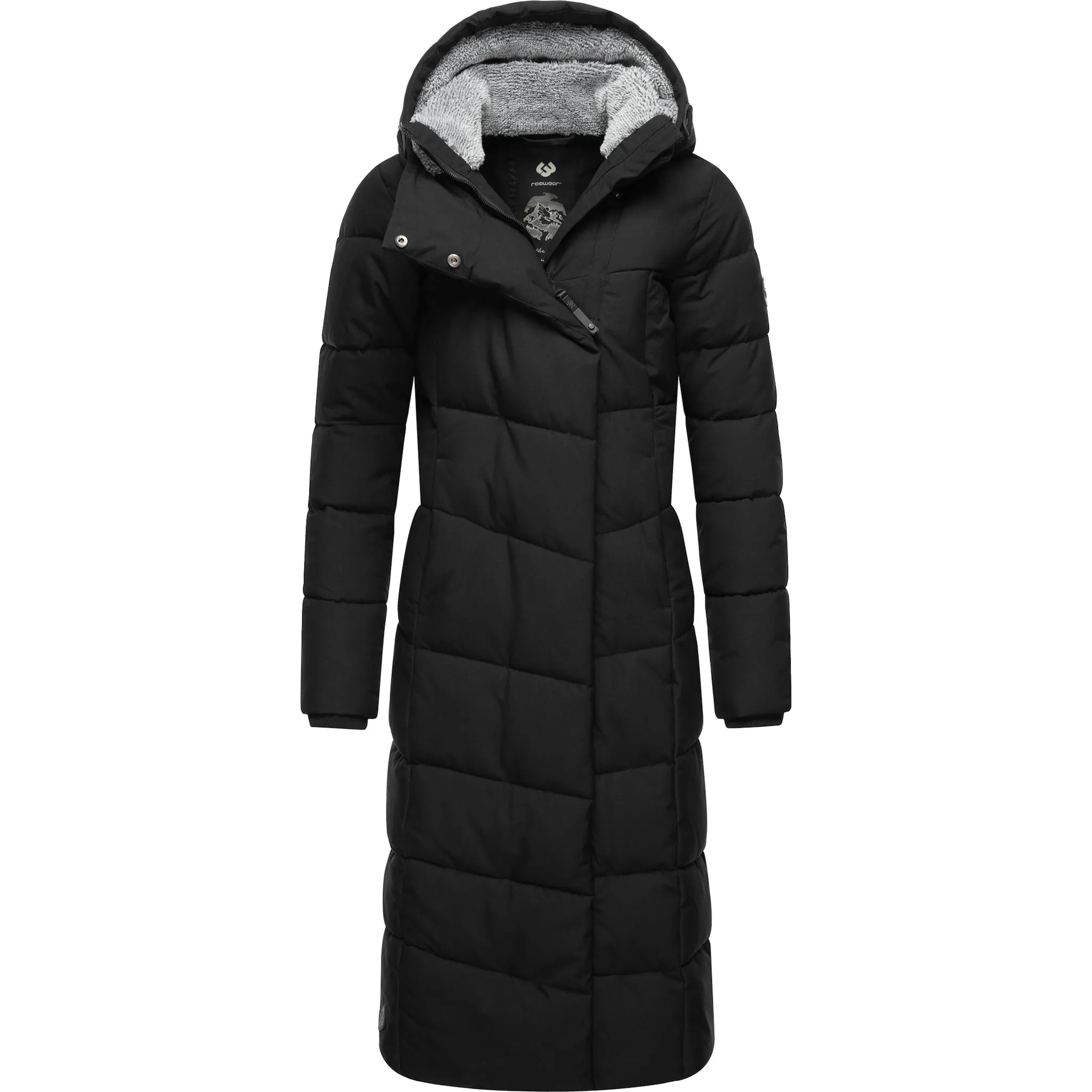 

Стеганое пальто Ragwear "Pavla Extralong", неподвластное времени непромокаемое женское зимнее пальто, черный