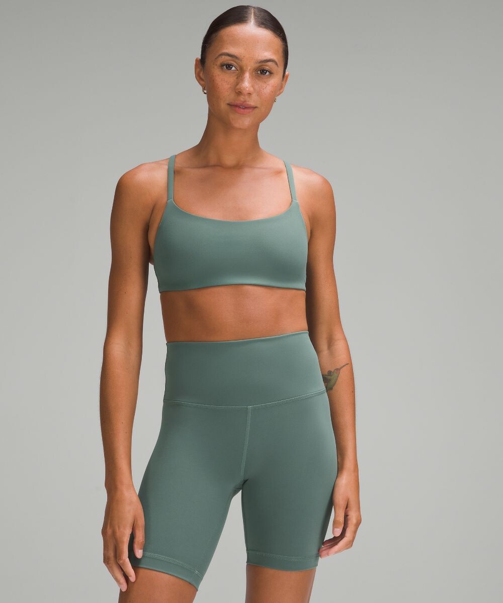 

Бюстгальтер Wunder Train с бретельками Lululemon, зеленый