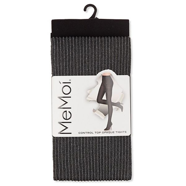 

Колготки с ребристой/однотонной утягивающей повязкой, комплект из 2 штук. Memoi, Gray Heather Black