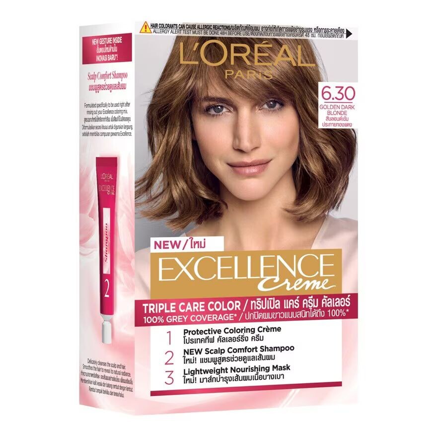 

Excellence L'Oreal Paris Creme №6.30 Золотистый Темно-русый, Golden Dark Blonde