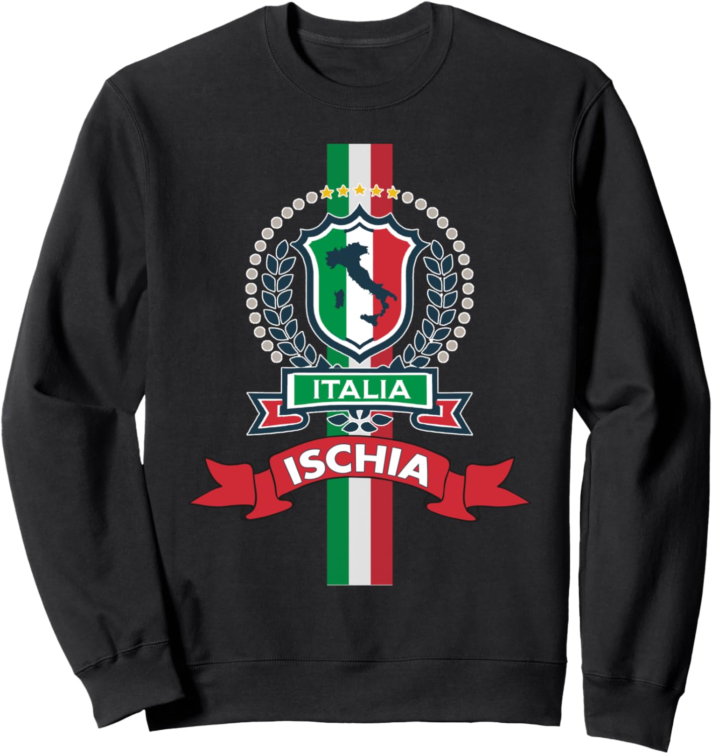

Отдых на Искье, Италия - Сувениры с Искьи. Толстовка Ischia Souvenir Apparel, черный