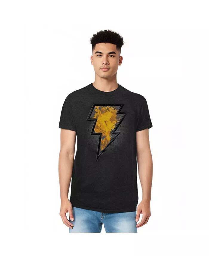 

Мужская футболка с коротким рукавом и скошенной эмблемой для взрослых Black Adam, черный