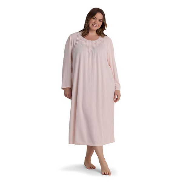 

Ночная сорочка Plus size в медовую сетку Miss Elaine Essentials, Peach