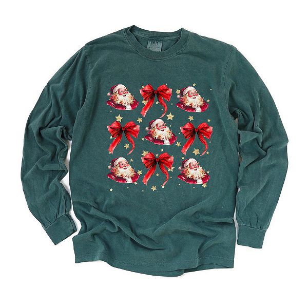 

Coquette santa and bow chart garment dyed футболка с длинным рукавом Simply Sage Market, Blue Spruce, Зеленый, Coquette santa and bow chart garment dyed футболка с длинным рукавом Simply Sage Market, Blue Spruce